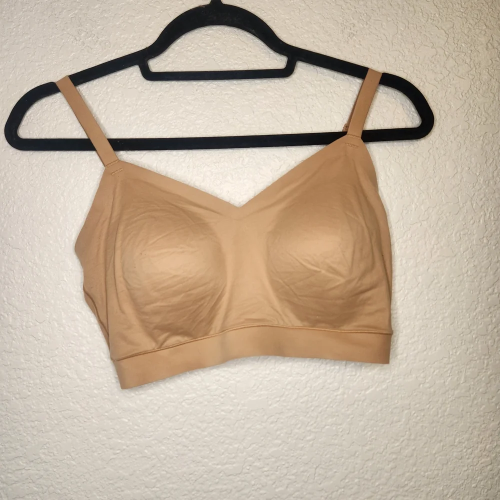 Flatley Bra Liftwear Crossover Seamless Wire-Free Sand Tan Size M